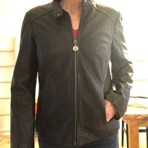 Coach Black Leather Moto Jacket
